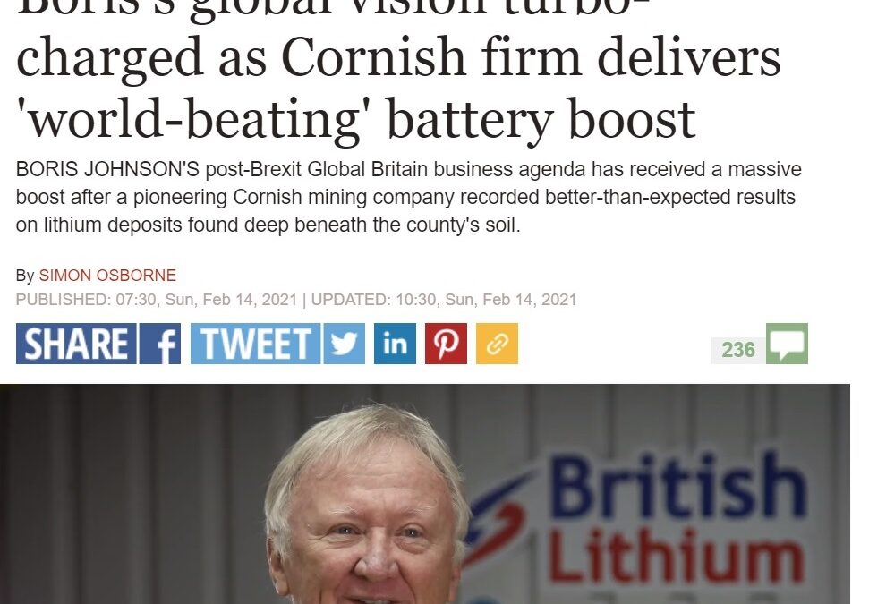 Boris’s global vision turbo-charged as British Lithium delivers “world-beating battery boost”